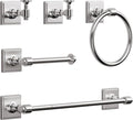 VEHCIL Brushed Nickel Bathroom Towel Bar Set, 5 Piece Bathroom Hardware Accessory Set, SUS304 Stainless Steel 24" Towel Rack Holder Set for Bathroom, Wall Mounted