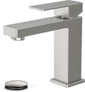 FORIOUS Bathroom Faucets, Single Hole Brushed Nickel Bathroom Faucet with Pop-up Drain, Lead-Free, Single Handle Faucet for Sink, Vanity, RV, Lavatory, Suitable for 1 or 3 Holes