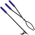 28" Firewood Tongs Log Grabber for Thick Logs Outdoor Indoor Camfire Firepit Bonfire Fireplace Tongs Heavy Duty Wrought Rustproof Safely Moves Firewood