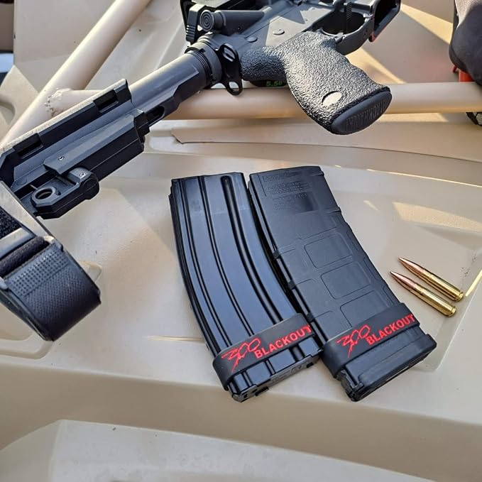 Cedar Mill Fine Firearms Grip Tape - Waterproof Gun Grip Tape, Non-Adhesive Multipurpose Military Tape and Sparta 300 Blackout Magazine Marking Band.