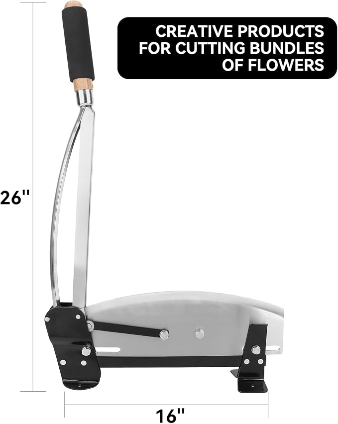 LeafLux 16-Inch Stainless Steel Flower Stem Cutter & Floral Scissors Set, Heavy Duty Bunch Cutter with Safety Lock, Ideal for Florists & Gardeners Perfect for Fresh Flower Stems, and Rose Stems