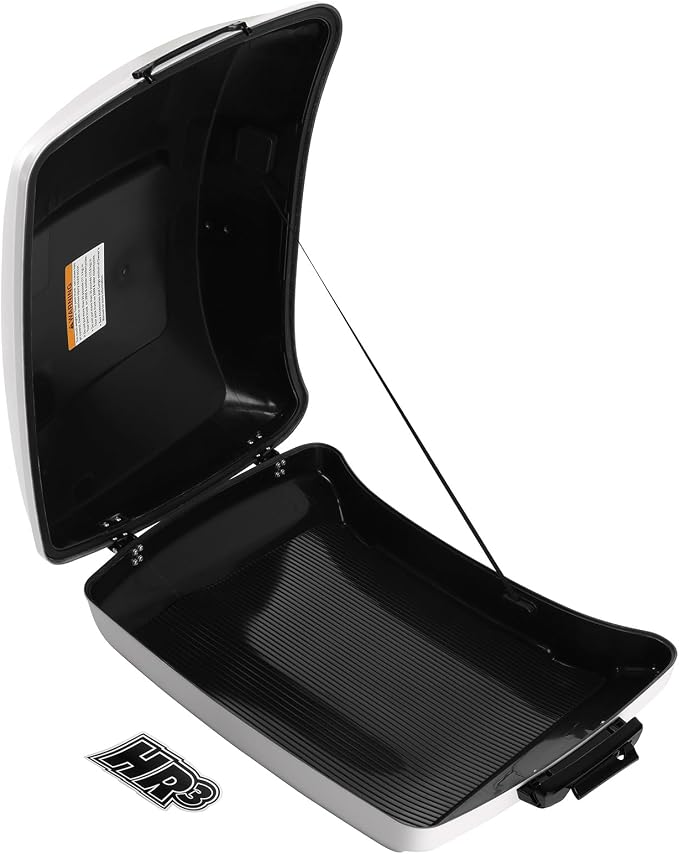 Razor Trunk W/Latch Key Fit For Harley 2014-2025Touring CVO Road King Street Glide Electra Glide Ultra Limited Trunk White Onyx Pearl
