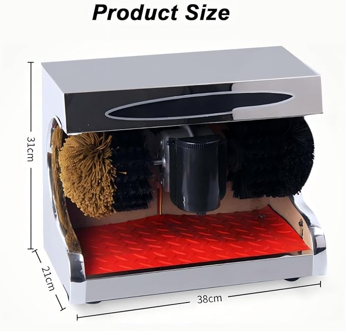 Automatic Shoe Shine Machine, Electric Polishing Device for Home and Commercial Use, Low Noise Induction Shoe Polisher