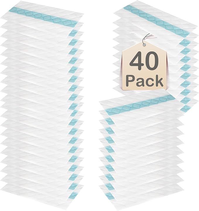 40 Pack Mop Pad Refills Compatible with Shark VACMOP Vacuum VM252 VM251 VM250 VM200 VMP30 VM190, Disposable Replacement Mop Pads