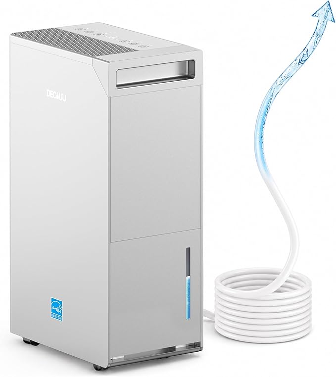 5000 Sq.Ft Dehumidifier with Pump, Up to 16.4 Ft Vertical Drainage, ENERGY STAR Most Efficient 2024, Max 100 Pint Moisture Removal, Smart Humidity Control for Basement, Home & Garage