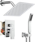 SR SUN RISE Shower System - Shower Faucet Set with 8 Inch Rain Shower Head and Handheld Shower - High Pressure Rain Shower System - All Metal Shower Faucet Trim Repair Kits - Polished Chrome