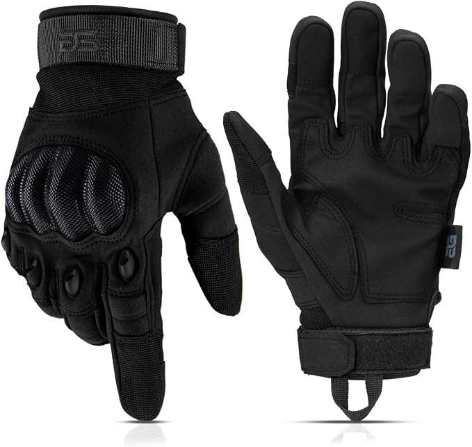 Glove Station Hard Knuckle Utility Gloves, Touchscreen, THKFF, Black, 2XL | TPR Impact Shield, Touchscreen Compatible - Motorcycle, Outdoor & Utility Use