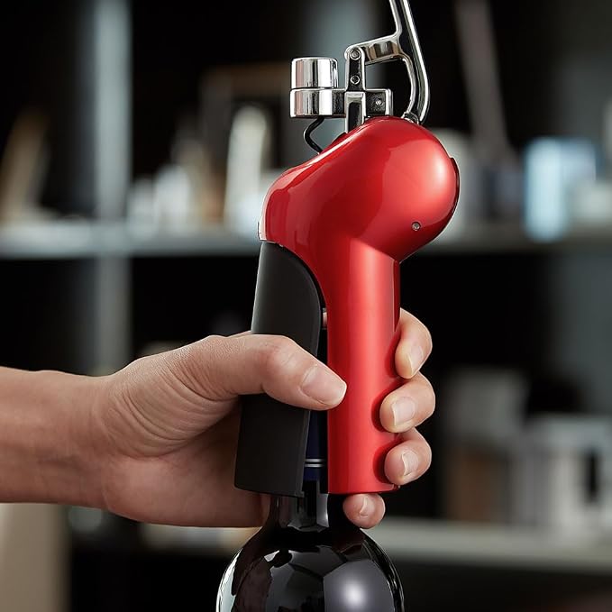 Rabbit Wine Opener, Corkscrew Wine Bottle Opener with Foil Cutter | Corkscrew Wine Opener With Lever Design And Foil Cutter, Quickly Removes Natural And Synthetic Corks With Minimal Effort