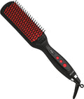 REVLON SmoothStay XL Hair Straightener, Heated Straightening Brush with Coconut Oil Infused Ceramic Plates, Long-Lasting Sleek Results, Reduced Frizz & Static