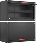 Eltean Garage Wall Cabinet,Up Flip Door Metal Wall Cabinet,Wall Mounted Metal Storage Cabinets with Doors and Adjustable Shelf for Garage,Utility Room and Basement