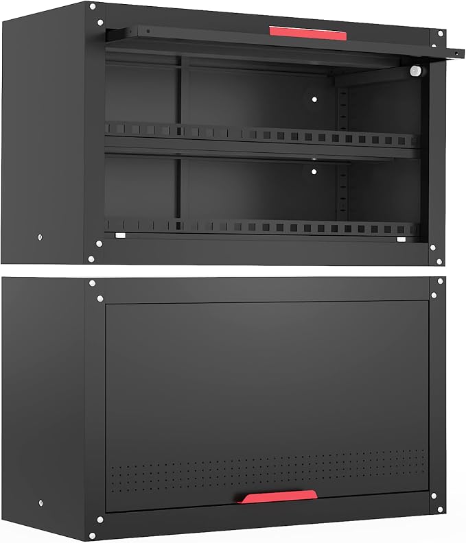 Eltean Garage Wall Cabinet,Up Flip Door Metal Wall Cabinet,Wall Mounted Metal Storage Cabinets with Doors and Adjustable Shelf for Garage,Utility Room and Basement
