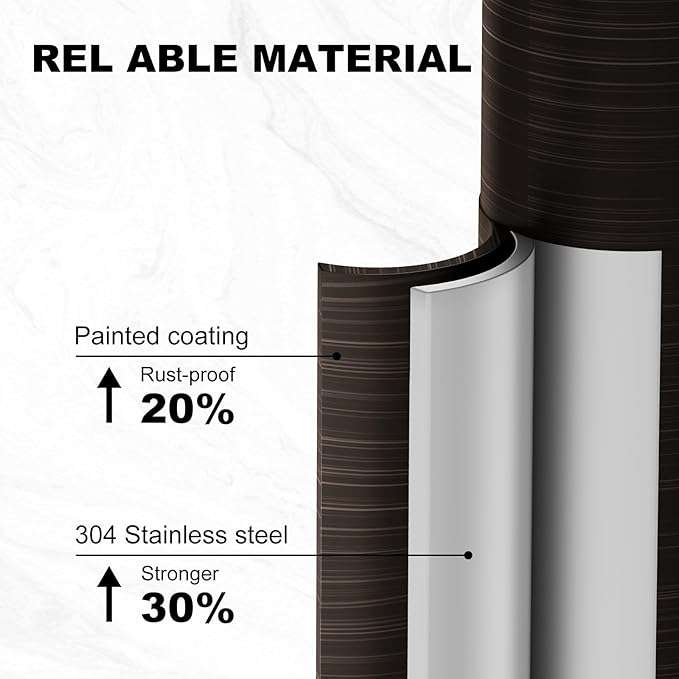 Toilet Paper Holder Free Standing, 25” H Stainless Steel Oil Rubbed Bronze Toilet Paper Stand, Weighted Base Floor Tissue Roll Holder for Bathroom,Toilet Roll Stand