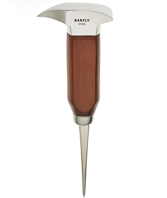 Barfly Anvil Ice Pick, Stainless/Wood