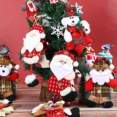 Jerify 48 Pcs Christmas Tree Plush Ornaments Xmas Hanging Decorations, Cute