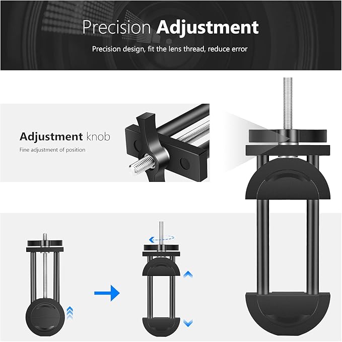 Neewer Camera Lens Vise Repair Tool for Lens and Filter, Ring Adjustment Range 27mm to 130mm, Steel Construction