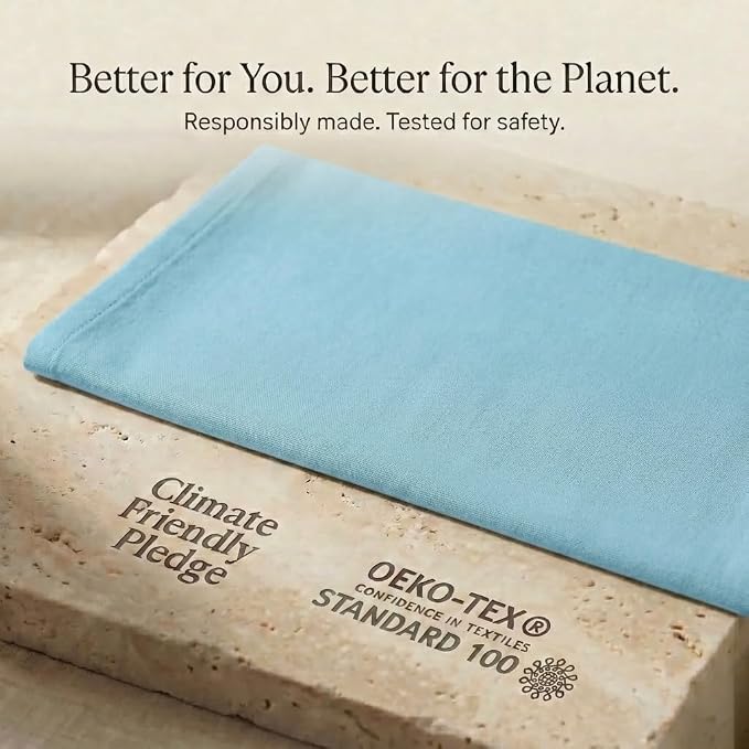 Urban Villa Kitchen Towels 100% Cotton Dish Towels for Kitchen(Set of 6) 20”x30” Dish Cloths Highly Absorbent Kitchen Linen Set with Hanging Loop Perfect for Drying Dishes Cleaning Hand Towels – Aqua