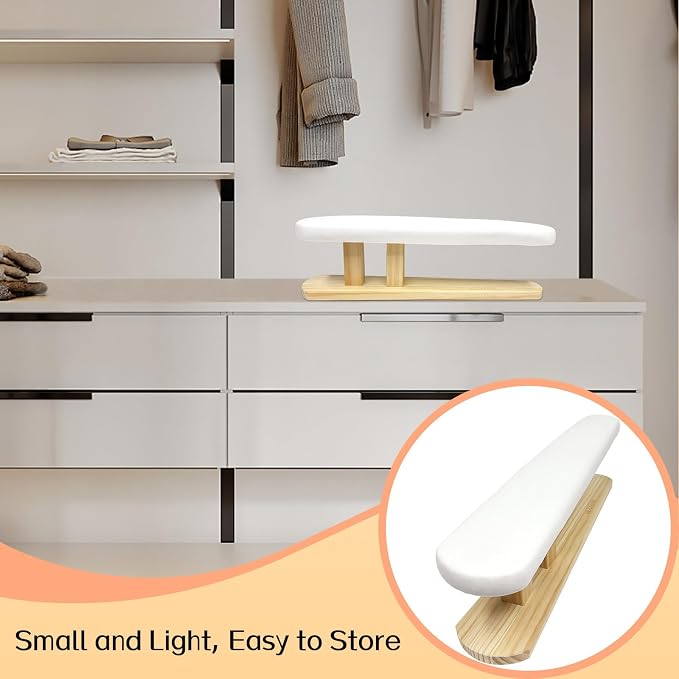 Padded Chest & Sleeve Tailor Ironing Board Long with Wooden Base for Household Tools, Tailor Dress Forms, Sewing and Tailoring Studio