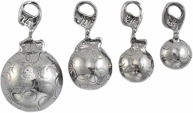 Crosby & Taylor Vineyard American Handmade Artisan Pewter Measuring Spoon Set