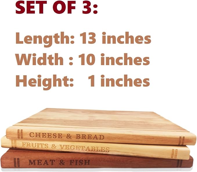 Book Cutting Board Set of 3,Serving Chopping Block for Kitchen | Azauvc Book Cutting Board Set of 3,Serving Chopping Block for Kitchen，Esay to Clean,Book-Shaped Design
