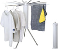 RFOUO Clothes Drying Rack Tripod,Laundry Hanger Dryer Rack,Portable Foldable Drying Rack-Drying Rack Clothing Laundry Bedroom Household Aluminum-12rods