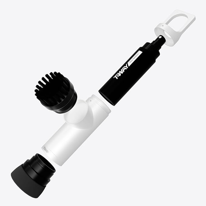 Golf Club Brush Cleaner with Water Spray Bottle and Sponge - Clean Golf Clubs Golf Balls Shoes All at Once - Heavy Duty - Golf Cleaning Device - Golf Accessories- USA Company (Pearl White)