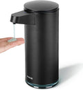 AIKE SensePro Automatic Soap Dispenser 12.8oz Spot Resist Matte Black | Type-C Charge with Months Long Standby Time, Adjustable 5 Levels Precise Dispense for Home Dish Soap and Hand Soap