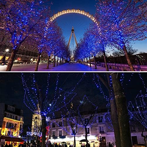 2 Pack 200 LED Christmas Lights 13 Modes Extendable Christmas Tree Lights