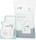 Motif Medical Breastmilk Storage Bags - Breastmilk Freezer Bags w/Easy Pour Spout, Write-On Label - Leak-Proof Double Zipper Milk Bags for Breastmilk - Breastfeeding Mom Gifts (6 Oz, 40 Count)