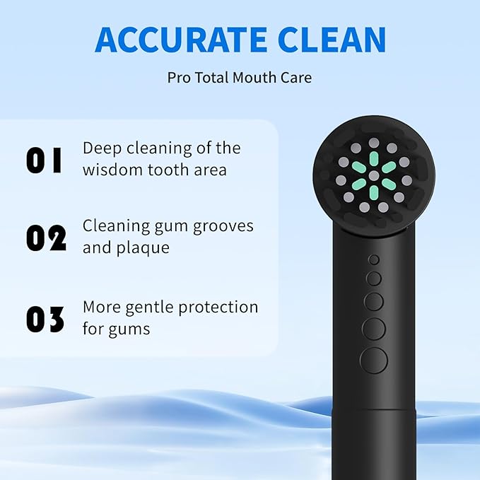 Toothbrush Replacement Heads Compatible with Quip 360 Oscillating Electric Toothbrush, Soft Bristles Brush Heads, Black, Pack of 4
