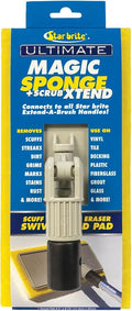 STAR BRITE Ultimate Magic Sponge + Scrub XTEND - Dual Articulating Flex Head, Ideal for Pool, Spa, RV, Boat, and Home, Connects to Extend-A-Brush Handles (041010)