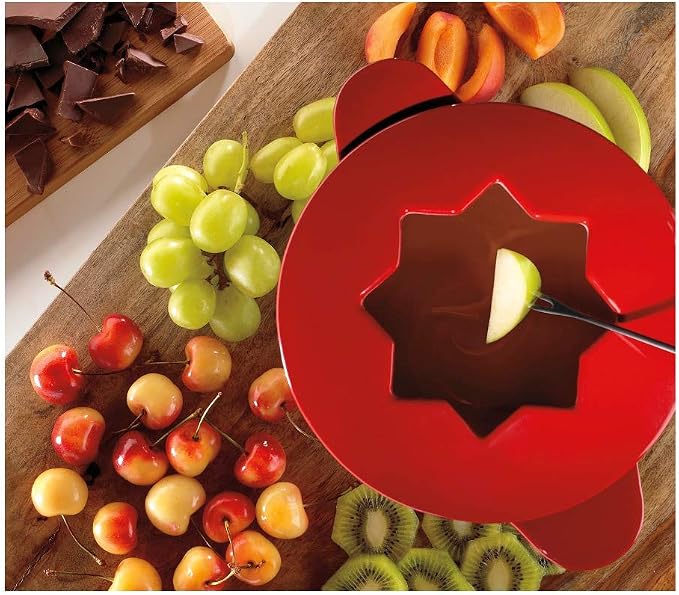 Cuisinart 13-Piece Cast Iron Fondue Set, Red