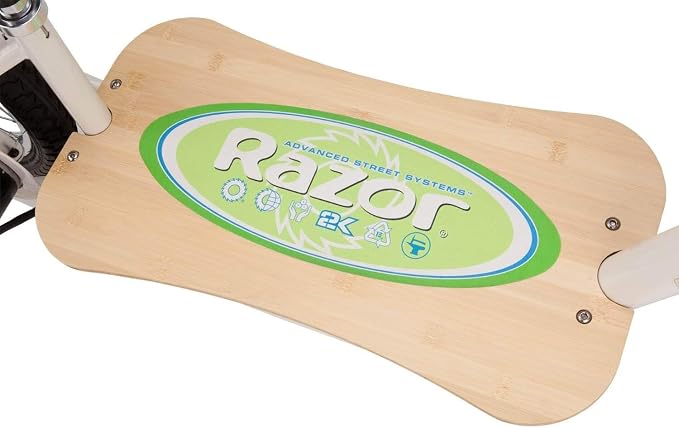 Razor EcoSmart Metro Electric Scooter for Adults - 500W High Torque Motor, Up to 18MPH, 16" Air Filled Tires, Rear Wheel Drive, Height Adjustable Seat and Detachable Luggage Basket, Bamboo Deck