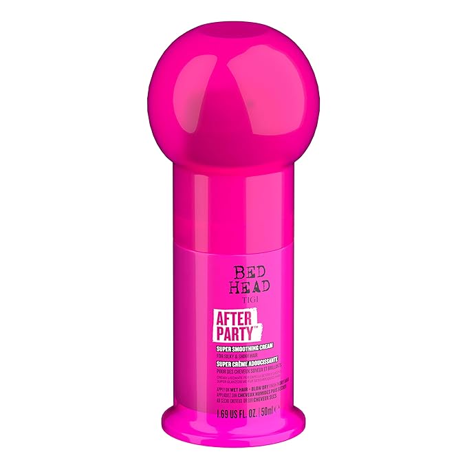 Bed Head by TIGI After Party Super Smoothing Cream – Anti Frizz Hair Styling Product, Humidity Protection for Frizzy or Dull Hair, Travel Size 1.69 fl oz