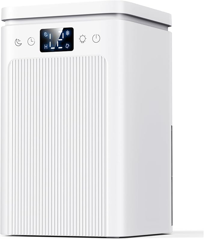 Dehumidifier,75 OZ Water Tank, Quiet Dehumidifiers for Home,Basement, Bedroom,Bathroom, RV,Closet with Auto Shut Off, Sleep Mode,Timer,7 Colors LED Light(2200ML） (2000ML)