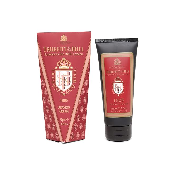 Truefitt & Hill 1805 Shaving Cream Tube for Men, Fresh Oceanic scent, 2.6 oz.