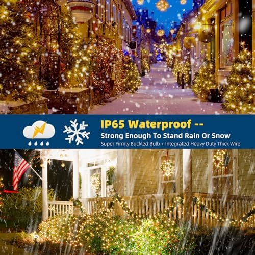 MZD8391 328FT 1000 LED Christmas Light Outdoor Indoor, Christmas Tree Light