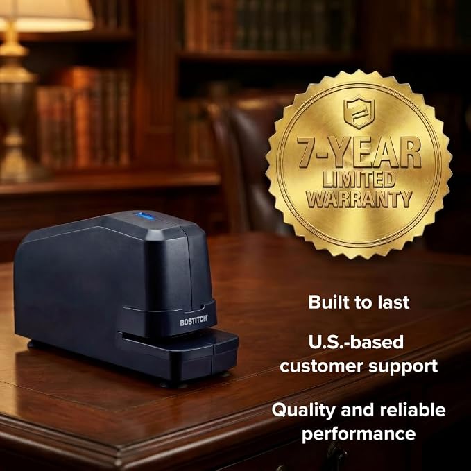Bostitch Impulse Electric Stapler for Office, Classroom & Home, 30 Sheet Capacity, Fast No-Jam Automatic Stapling, Refill Alert & FastLoad System, Durable Design, Black, 1 Pack
