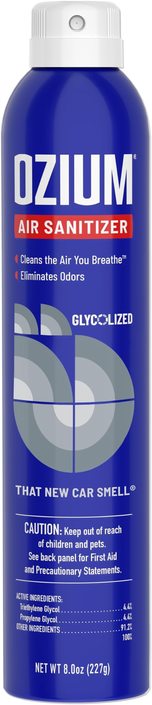 Ozium Air Sanitizer Spray - Room Odor Eliminator for Home, Car, and Office - New Car - 8 oz Can - 1 Pack