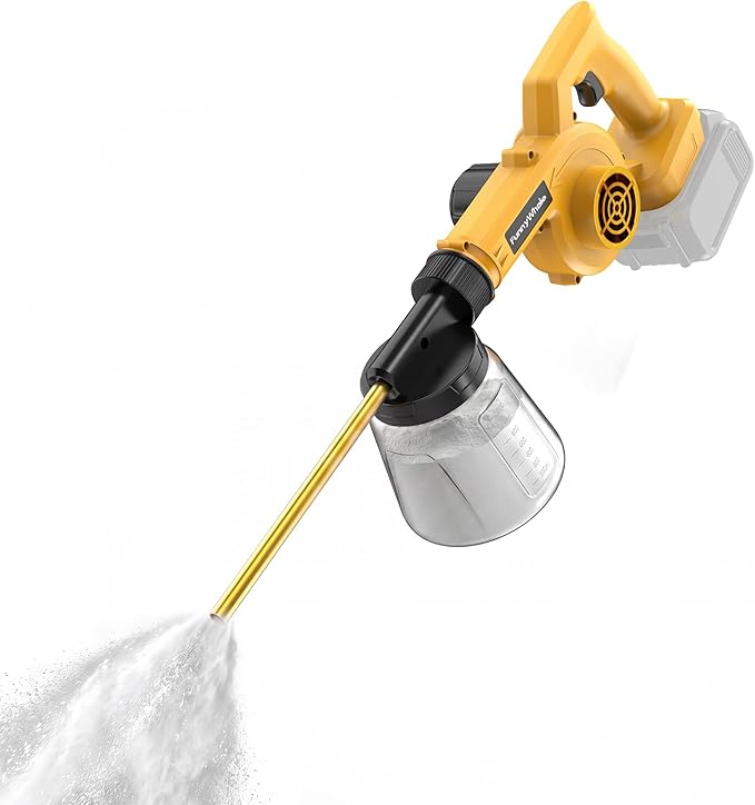 Electric Diatomaceous Earth Duster Compatible Compatible with Dewalt 20V Battery(No Battery) Garden Dust Applicator with 1L Capacity Powder Sprayer for Garden, Chicken Coop and Barn