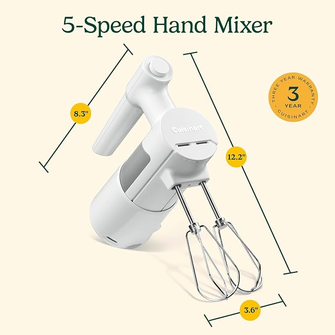 Cuisinart 5 Speed Hand Mixer, HM-150, Yellow