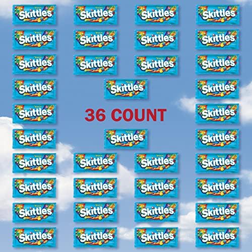 SKITTLES Tropical Fruity Chewy Candy, Bulk Box Individually Wrapped 36 Pack