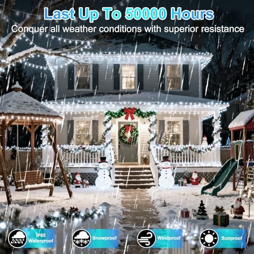 1500 LED 470FT Christmas String Lights, 12 Modes, Timer, Memory & Dimming