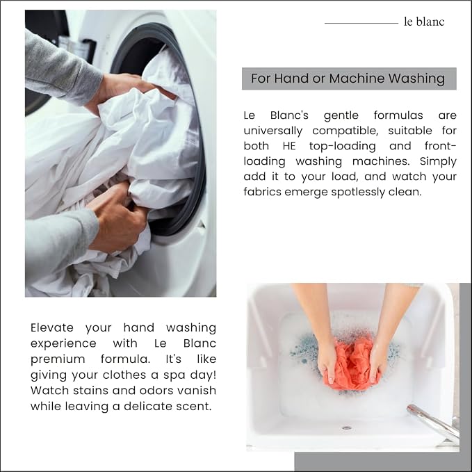 Le Blanc® Portfolio Laundry Wash– Luxury Laundry Cleanser for Everyday Clothing- 16 oz. (1 pack)