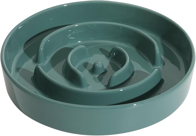 Havniva Dog Bowls Slow Feeder, Ceramic Slow Feeder Dog Bowls for Fast Eater | 1.6 Cups Dog Food Bowl Puzzle Feeder, Slow Feeding Bowls for Medium Breed, Non-Slip Base, Anti-Choking
