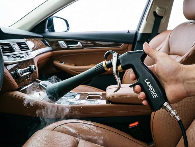 Air Blow Gun Car Interior Cleaning Gun High Pressure Car Detailing Cleaning Tool with Nozzle and Auto Detailing Dusting Brush for Quickly Blasts Dirt and Dust from Surface