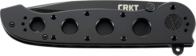 CRKT M16-04KS Folding Knife with Frame Lock: 12C27 Plain Edge Blade, Stainless Steel Handle, Reversible Pocket Clip, M16-04KS