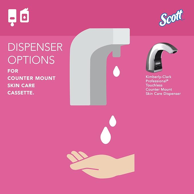 Scott Professional Foam Hand Soap with Moisturizers (11280), 1.5 L, Foaming, Pink, Floral Scent, Under-Counter Refills for Kimberly-Clark Professional Top Mounted Dispensers (2 Bottles)