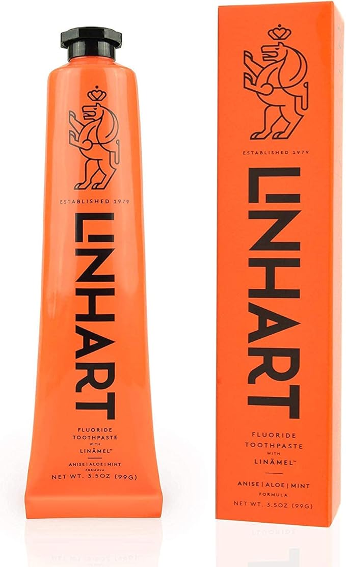 LINHART Toothpaste - Enamel Care, Gentle Formula for Sensitive & Normal Teeth, Supports Healthy Gums and Fresh Breath, Portable On-the-Go Oral Care 3.4 Ounce (Pack of 1) Mint Flavor