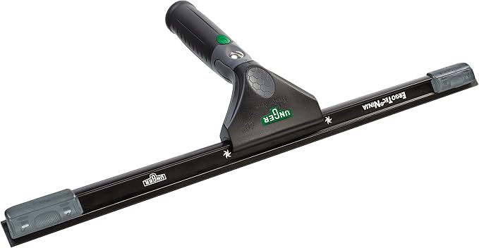 UNGER ErgoTec Ninja Kit 4-in-1: Squeegee, Scrubber, Holder, Cloth | Professional indoor/outdoor window cleaning; WNK12 advanced kit; complete 4-piece system