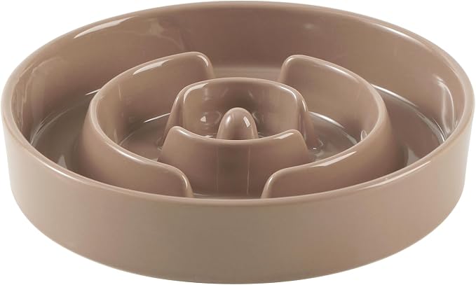 Havniva Dog Bowls Slow Feeder, Ceramic Slow Feeder Dog Bowls for Fast Eater | 1.6 Cups Dog Food Bowl Puzzle Feeder, Slow Feeding Bowls for Medium Breed, Non-Slip Base, Anti-Choking